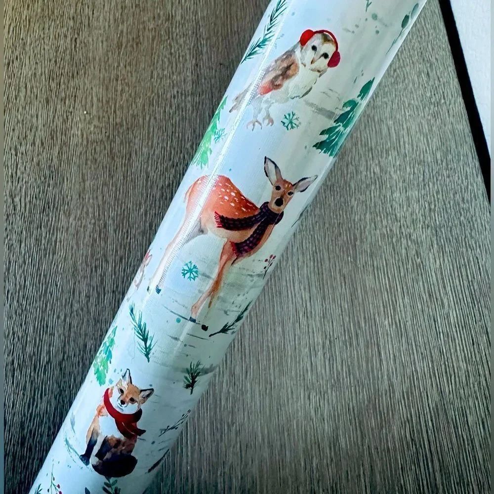 Woodlands Animals Holiday Christmas Gift Wrapping Paper Roll